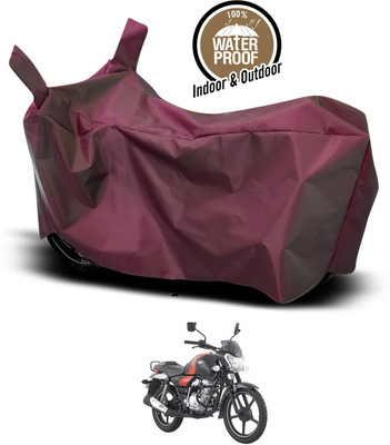 SEBONGO Waterproof Two Wheeler Cover for Bajaj(V12, Maroon)