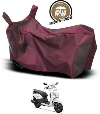 ANTHUB Waterproof Two Wheeler Cover for Hero(Pleasure+ 110, Maroon)