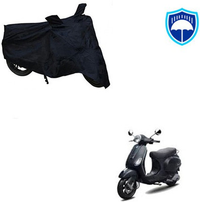 saanvi Waterproof Two Wheeler Cover for Piaggio(Vespa LX, Black)