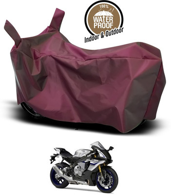 SEBONGO Waterproof Two Wheeler Cover for Yamaha(YZF R1M, Maroon)