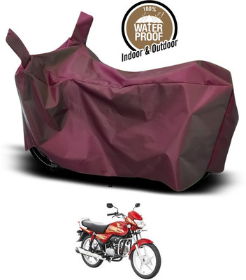 ANTHUB Waterproof Two Wheeler Cover for Hero(HF Deluxe, Maroon)