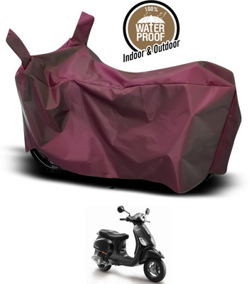 SEBONGO Waterproof Two Wheeler Cover for Vespa(Piaggio Vespa, Maroon)