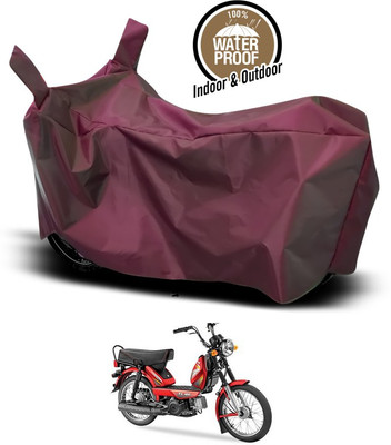 ANTHUB Waterproof Two Wheeler Cover for TVS(Heavy Duty Super XL, Maroon)