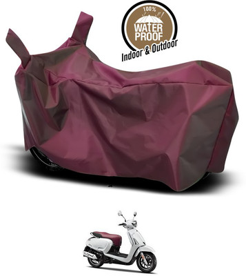 SEBONGO Waterproof Two Wheeler Cover for 22Motors(Maroon)