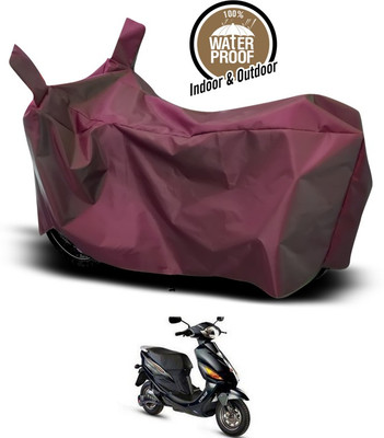 SEBONGO Waterproof Two Wheeler Cover for Hero(Electric Cruz, Maroon)