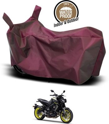 SEBONGO Waterproof Two Wheeler Cover for Yamaha(MT 9, Maroon)