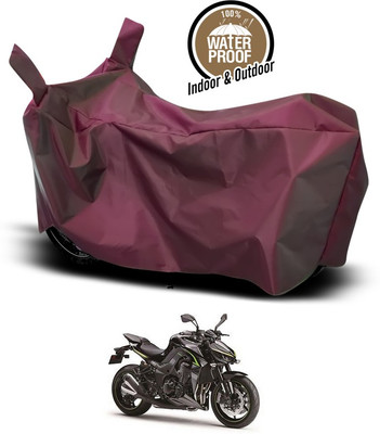 ANTHUB Waterproof Two Wheeler Cover for Kawasaki(Maroon)