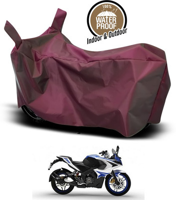 SEBONGO Waterproof Two Wheeler Cover for Bajaj(Pulsar RS 200, Maroon)