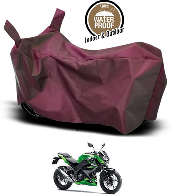 ANTHUB Waterproof Two Wheeler Cover for Kawasaki(Maroon)