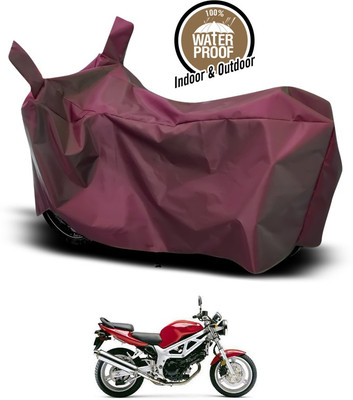 SEBONGO Waterproof Two Wheeler Cover for Suzuki(Maroon)