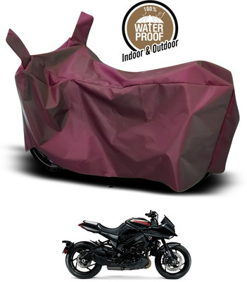 ANTHUB Waterproof Two Wheeler Cover for Suzuki(Maroon)