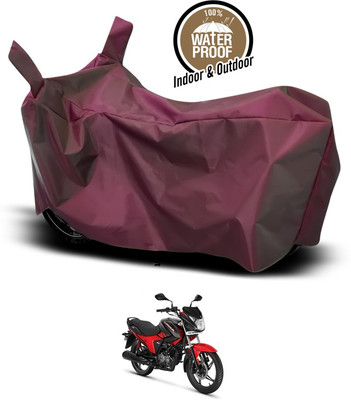 SEBONGO Waterproof Two Wheeler Cover for Hero(Glamour, Maroon)