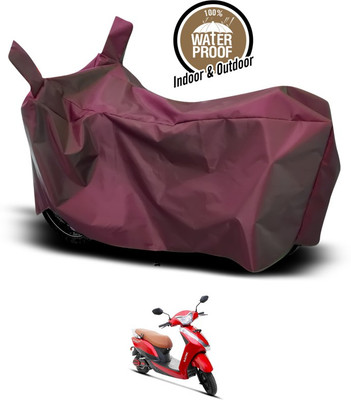 ANTHUB Waterproof Two Wheeler Cover for Ampere(Magnus, Maroon)