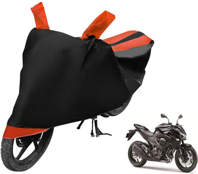 MOCKHE Two Wheeler Cover for Kawasaki(Z800, Black, Orange)