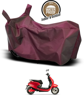 SEBONGO Waterproof Two Wheeler Cover for Evolet(Maroon)