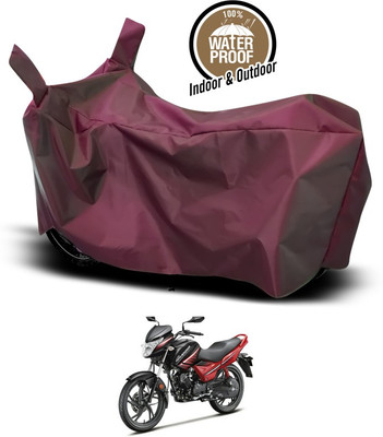 SEBONGO Waterproof Two Wheeler Cover for Hero(Glamour, Maroon)