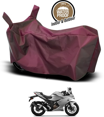 ANTHUB Waterproof Two Wheeler Cover for Suzuki(Gixxer SF, Maroon)