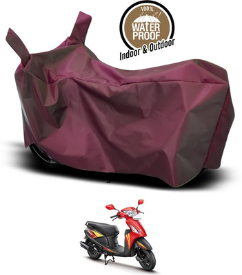 SEBONGO Waterproof Two Wheeler Cover for Hero(Pleasure, Maroon)