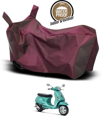 ANTHUB Waterproof Two Wheeler Cover for Vespa(ZX 125, Maroon)