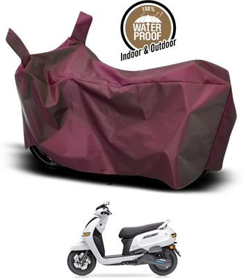 ANTHUB Waterproof Two Wheeler Cover for TVS(Maroon)