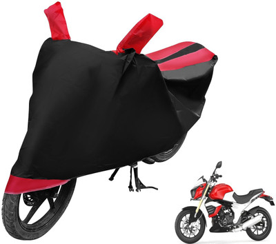 MOCKHE Two Wheeler Cover for Mahindra(Mojo, Black, Red)