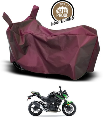 ANTHUB Waterproof Two Wheeler Cover for Kawasaki(Maroon)