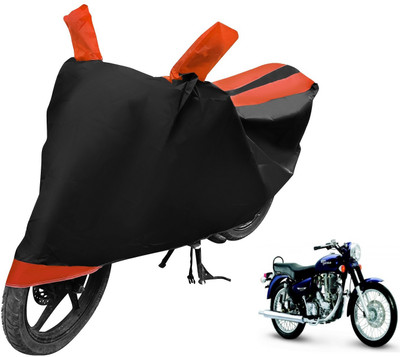 Auto Hub Two Wheeler Cover for Royal Enfield(Black, Orange)
