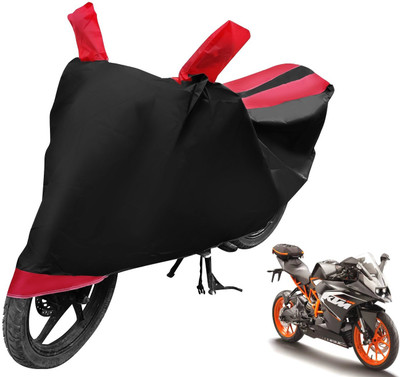 Auto Hub Two Wheeler Cover for KTM(RC 200, Black, Red)