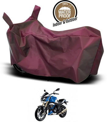 SEBONGO Waterproof Two Wheeler Cover for Mahindra(Mojo, Maroon)
