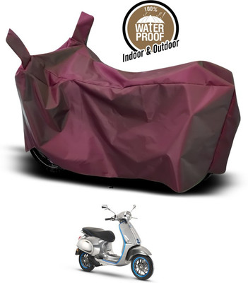 SEBONGO Waterproof Two Wheeler Cover for Vespa(Maroon)