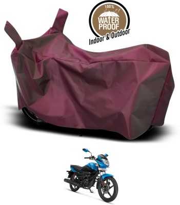 ANTHUB Waterproof Two Wheeler Cover for Hero(Splendor I Smart, Maroon)