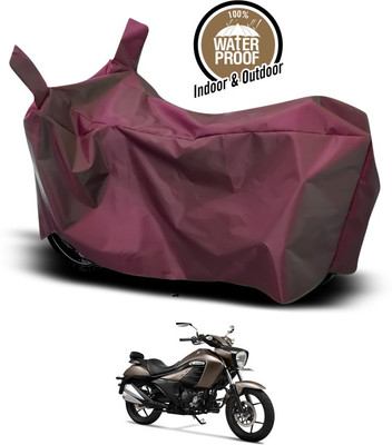 ANTHUB Waterproof Two Wheeler Cover for Suzuki(intruder 150, Maroon)