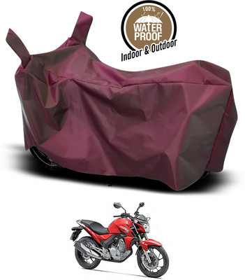 ANTHUB Waterproof Two Wheeler Cover for Honda(CB Twister, Maroon)