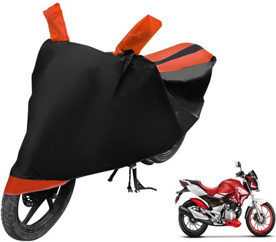 MOCKHE Two Wheeler Cover for Hero(Xtreme, Black, Orange)