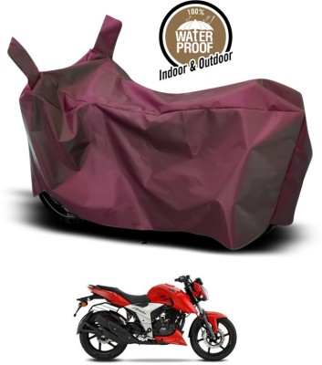 SEBONGO Waterproof Two Wheeler Cover for TVS(Apache RTR 160 4V, Maroon)