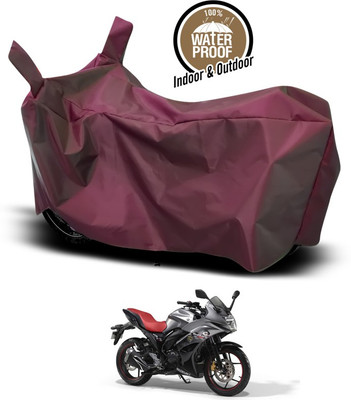 ANTHUB Waterproof Two Wheeler Cover for Suzuki(Gixxer, Maroon)