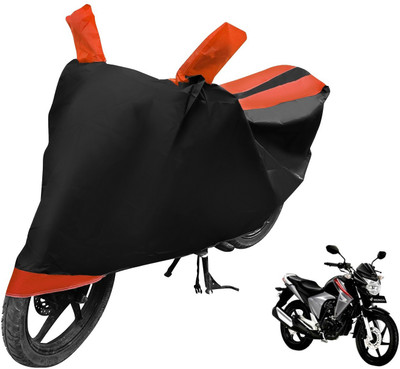 Auto Hub Two Wheeler Cover for Honda(Unicorn Dazzler, Black, Orange)