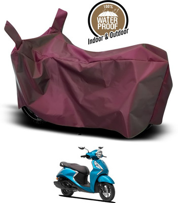 ANTHUB Waterproof Two Wheeler Cover for Yamaha(Fascino, Maroon)