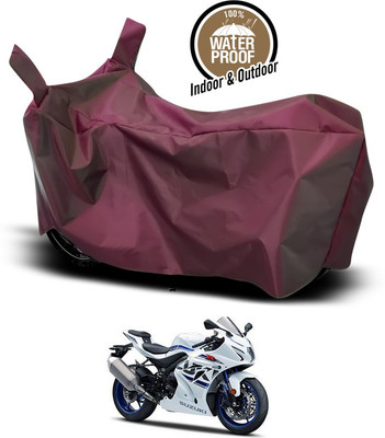 SEBONGO Waterproof Two Wheeler Cover for Suzuki(GSX R1000, Maroon)