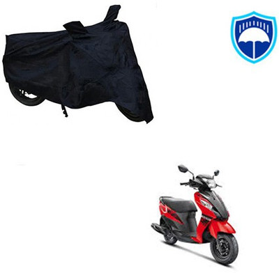 saanvi Waterproof Two Wheeler Cover for Suzuki(Let's, Black)