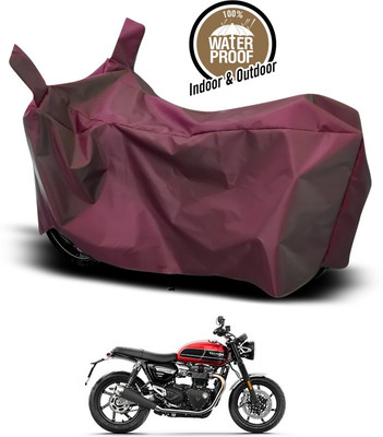 SEBONGO Waterproof Two Wheeler Cover for Triumph(Maroon)