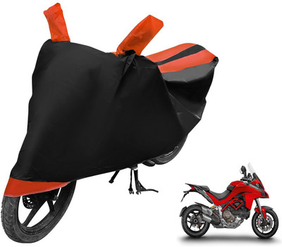 MOCKHE Two Wheeler Cover for Ducati(Multistrada, Black, Orange)