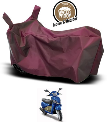 SEBONGO Waterproof Two Wheeler Cover for Mahindra(Gusto, Maroon)