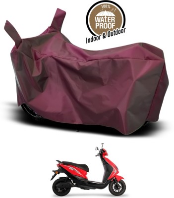 ANTHUB Waterproof Two Wheeler Cover for Ampere(Maroon)