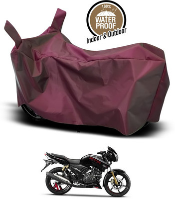 SEBONGO Waterproof Two Wheeler Cover for TVS(Apache RTR 180, Maroon)