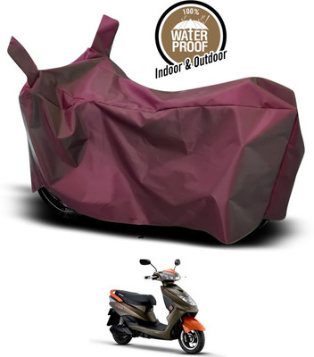 SEBONGO Waterproof Two Wheeler Cover for Okinawa(Ridge, Maroon)