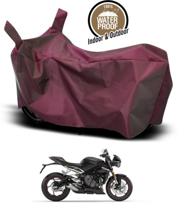 ANTHUB Waterproof Two Wheeler Cover for Triumph(Maroon)