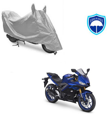 SRENTERPRISES Two Wheeler Cover for Yamaha(YZF R25, Silver)