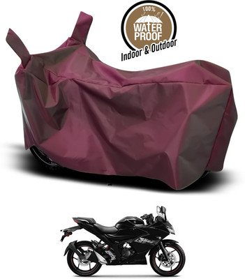 ANTHUB Waterproof Two Wheeler Cover for Suzuki(Gixxer SF, Maroon)