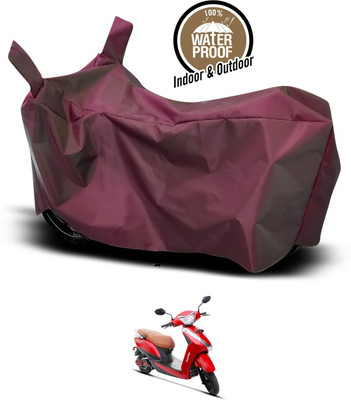ANTHUB Waterproof Two Wheeler Cover for Ampere(Magnus, Maroon)